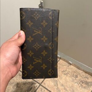 Louis Vuitton Brown and Gold Monogram Clutch